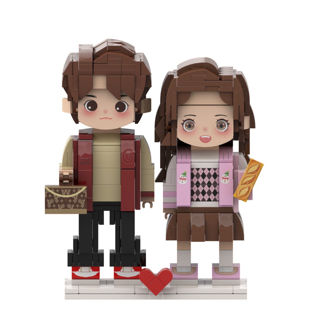 Custom Couple Brick Portrait